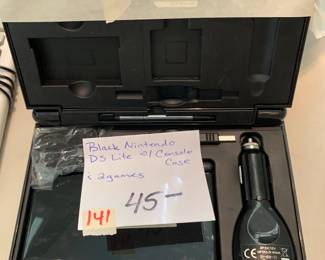 #141 Black Nintendo DS Lite w/console Case & 2 Games $45.00