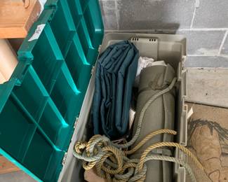 #187 Military Camping Equipment In Bin $35.00