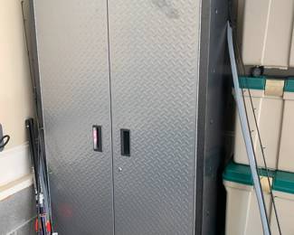 #192 Gladiator Metal 2 door Storage Cabinet - 36x24x73 - w/3 shelves w/key $250.00