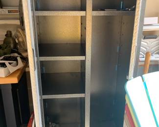 #196 Gladiator Rolling Storage Cabinet w/3 shelves - one side & Tall Area (one shelf) - 29x18x66 $200.00