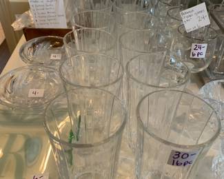 #210 16 pc Crystal Water Glass $30.00