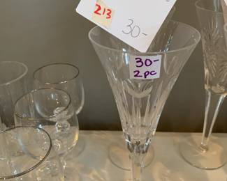#213 Waterford Hearts Flutes - Set of 2 $30.00