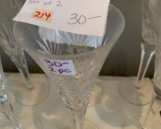 #214 Waterford Millennium Health Flute - Set of 2 $30.00