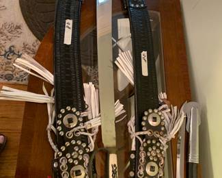 #234 Pair of Panama Decorative Swords w/leather Sheaths - sold as a pair $60.00