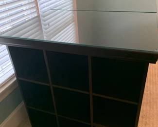 #238 3 pc 9 Cubie Sides w/Work Top w/2 pc glass protect top - 55x38x38 You Move - Upstairs $185.00