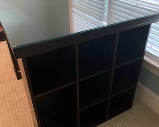 #238 3 pc 9 Cubie Sides w/Work Top w/2 pc glass protect top - 55x38x38 You Move - Upstairs $185.00