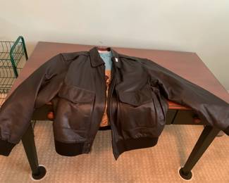 #243 Leather Bomber Jacket for Army and Air Force Size XL $50.00