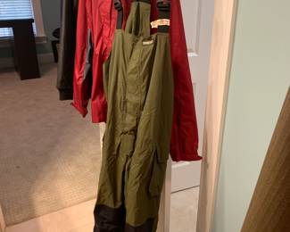 #247 Waterproof Tech 2 O breathable overall frome Gander MT size L fishing overalls $30.00
