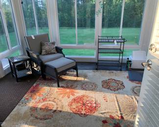 #35 Hampton Bay Aluminum Chair w/ottoman w/ Plastic wicker Back, Sides & Front $120.00
#36 Hampton Bay Aluminum Chair w/ottoman w/ Plastic wicker Back, Sides & Front $120.00