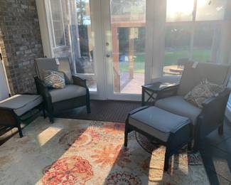 #35 Hampton Bay Aluminum Chair w/ottoman w/ Plastic wicker Back, Sides & Front $120.00
#36 Hampton Bay Aluminum Chair w/ottoman w/ Plastic wicker Back, Sides & Front $120.00