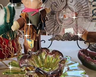 VINTAGE VENETIAN GLASS AND AMERICAN GLASS FROM THE MID CENTURY 