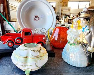 RS Prussia, White Star Bowl, Crackle Glass