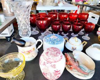 1940s Ruby  Stemware, Fostoria American , 