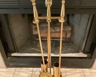 Mid century Brass Fireplace Tools