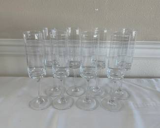 Etched Champagne Glasses