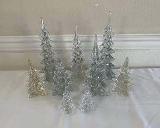 Art Glass Xmas Trees