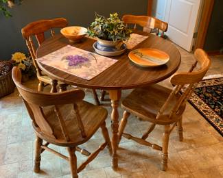 Clean kitchen table and chairs