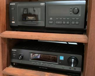 Sony receiver and 100 disk cd player