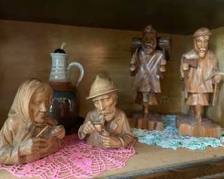 Hand carved antique figures from Germany