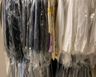 Freshly dry cleaned shirts