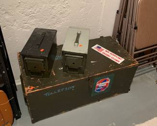 Army trunk, amo boxes