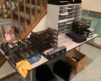 Office supplies, folding table