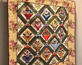 Spring Blooms Handmade Decorative Quilt