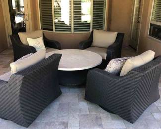 Outdoor Patio Swivel Furniture, Table Covers