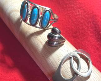 Sterling Bracelet, Sterling Ring, SterlingTurquoise Bracelet