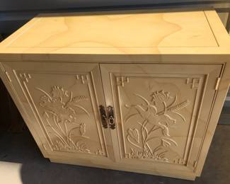Asian Henredon Solid Maple Cabinet