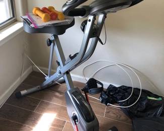 Exerpeutic Exercise Bike W Hand Weights