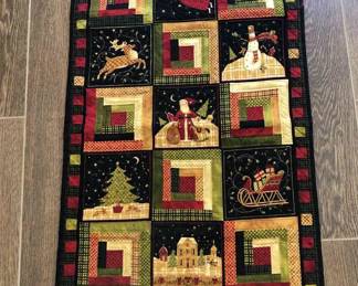 Small Handmade Christmas Quilt