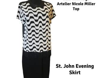New St John Evening Skirt Nicole Miller 