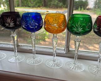 Crystal wine glasses