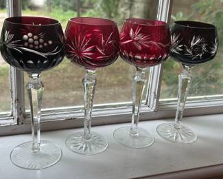 crystal wine glasses