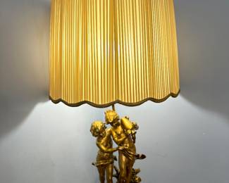 Vintage lamp with cherubs