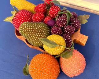 Vintage mid century fruit and dish