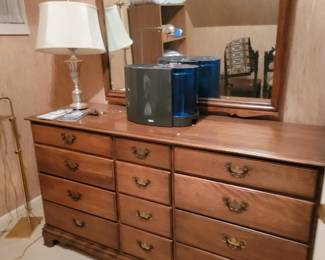 HEYWOOD WAKEFIELD 12 DRAWER DRESSER WITH MIRROR