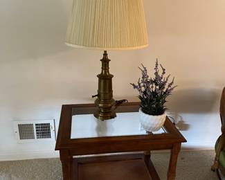 End table and lamp