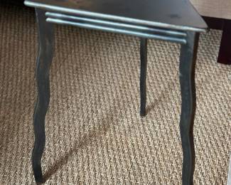 Will Stone handcrafted side table signed 