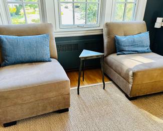 Crate & Barrel Axis armless chairs