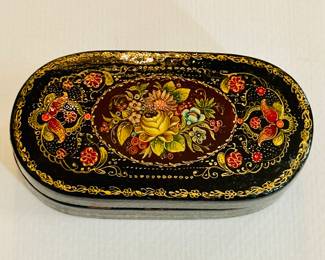 Signed hand-painted box