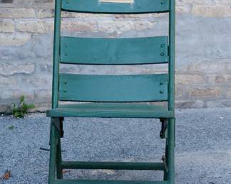 Green Wrigley Field Cubs Park Grand Stand seat, from 1978