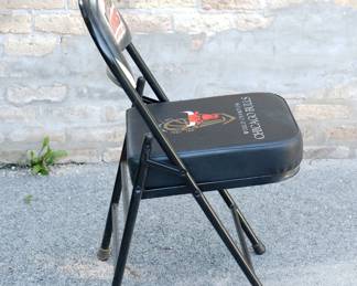 Side view of 1998 Chicago Bulls World Champions court-side chair
