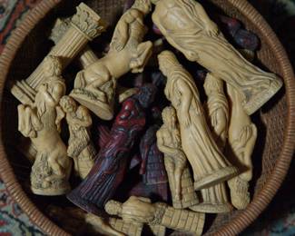 Detail of Greek or Roman themed chess set