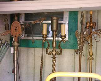 Antique brass lighting and floor lamps