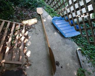 2 sided wooden oar