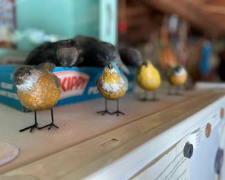 Set of 4 bluebird figurines