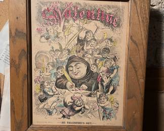 Framed art print St Valentine's Day illustrated by Prof. Winters
