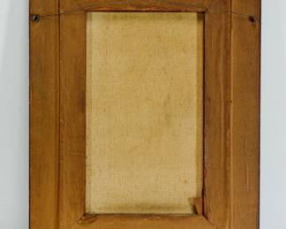 Back view of signed G.R. Funke, 1918 oil painting of two schooners with full sails.